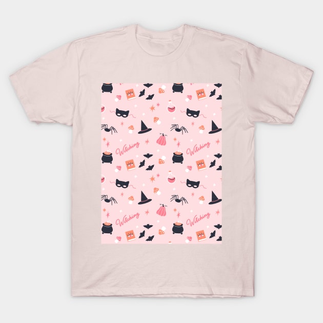 Cute Pink Sassy Witch T-Shirt by Hypnotic Highs